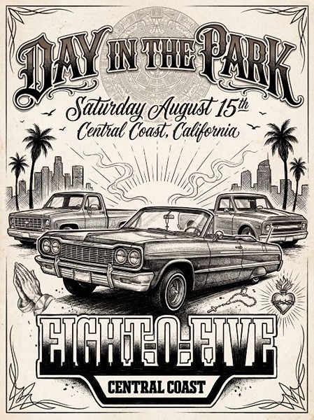 805 Day In The Park Car Show flyer August 2026